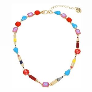 Betsey Johnson Faux Stone Back To School Pencil Collar Necklace